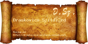 Draskovics Szilárd névjegykártya