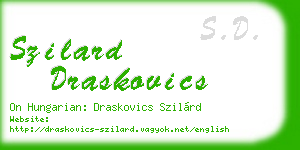 szilard draskovics business card
